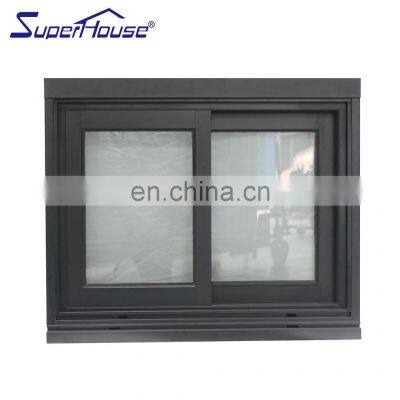 best selling china supplier black color 2 panel aluminium alloy profile Wood grain color sliding windows