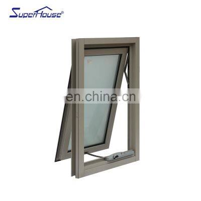 Frosted Double Glazed Cheap Toilet Waterproof Small Window Retractable Standard Bathroom French Glass Awning Window