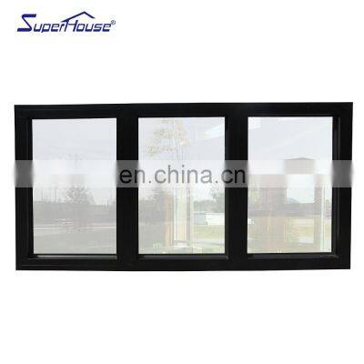 China Professional supplier hurricane impact customized tempered double glass aluminum windows and fixed window