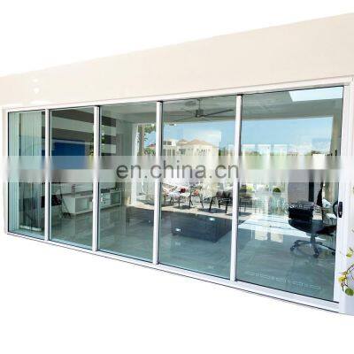 New Design AS2047 Standard Aluminum Alloy Profile Storefront Entry Sliding Stacking Door