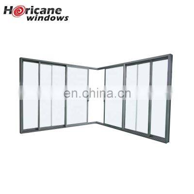 High Quality Factory Price Slim Aluminium Aluminum Slide Sliding Glass Door With Double Glass