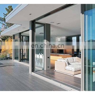 Superhouse used sliding glass doors sale Aluminium Frame Glass exterior Bi hinged folding sliding screen frame