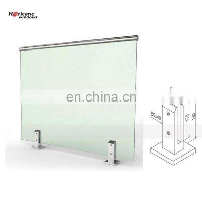 Modern high quality outdoor u channel glass balustrade with low price