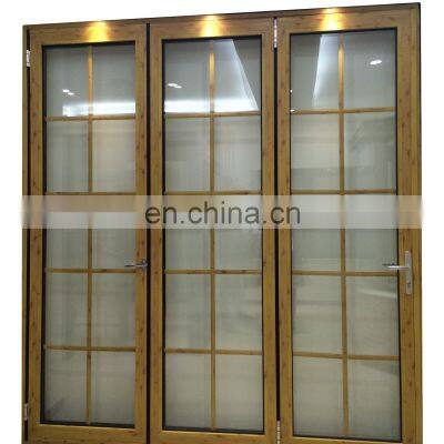 Superhouse 48 Inches Exterior Doors Aluminium Bi Folding Drawing Telescopic Accordion Bi-fold Exterior Patio Door