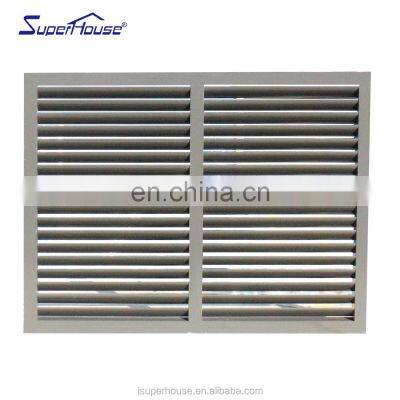 Superhouse Double Tempered Glass Security Bathroom Interior House Aluminum Shutters Windows Shutter Window With Blinds