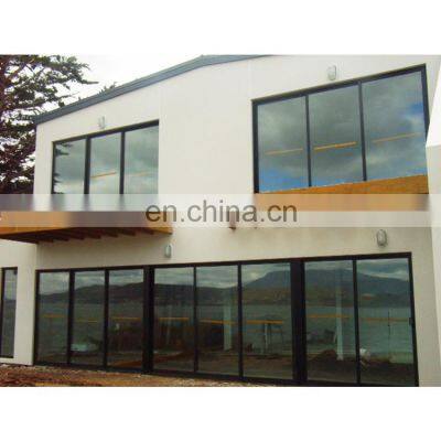 aluminum frame up down brown color sliding glass reception window philippines price and design A2047