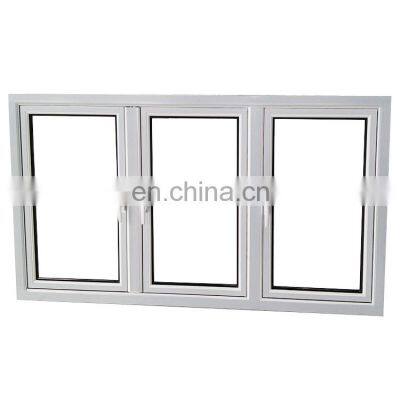 Modern Three Track Design Impact Double Tinted Glass Aluminium casement Windows