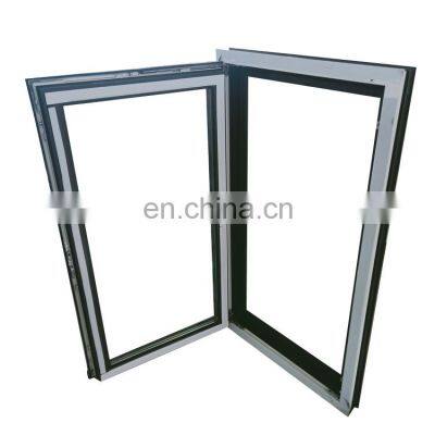 Modern design customized color double glazed tempered glass aluminum tilt and turn windows For Balcony Villa Terrace