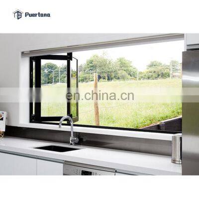 American Style Kitchen Aluminum Folding Windows Aluminium Bi Fold Windows For House