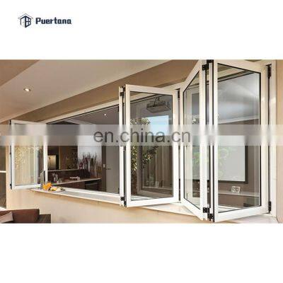 Wholesale Aluminium Residential Storefront Accordion Bi-folding Sliding Window Price