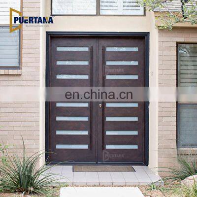 New Arrival Others Doors Metallic Steel Fancy Entrance Door Exterior Wrought Iron French Doors
