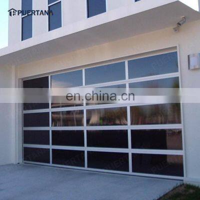 Modern Design Aluminum Roll Up 9 x 8 Cheap Frosted Glass Garage Door