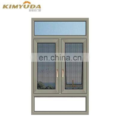 new design black alumuinium section window and door Heat Insulation top hung awning customized window