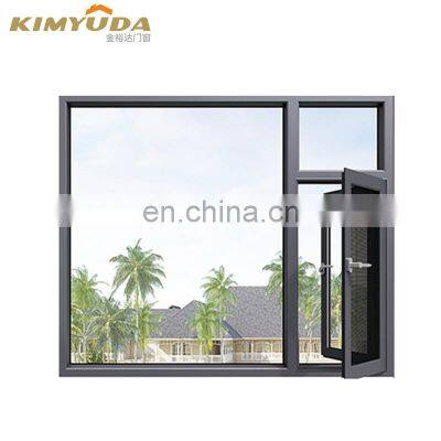 Aluminum others windows factory alumuinium section double glass casement window