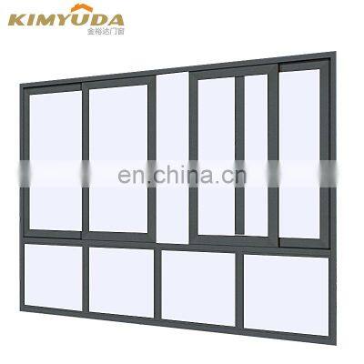 american grill Design Double Glazing Aluminum Glass Sliding Windows with Reasonable Price