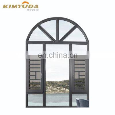 latest design american aluminum casement windows with built in blinds