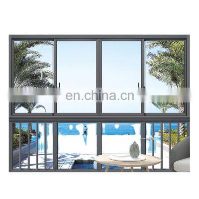 JYD Burglar Proof Balcony Window Latest Double Glass Slide Modern Popular Sliding Aluminum Casement Window