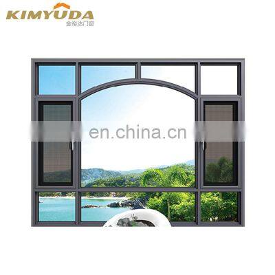 JYD Australian Standard Bedroom Aluminum Door Customized Aluminium Casement Window