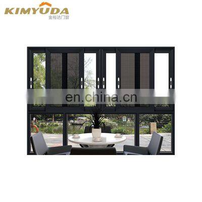 Plexiglass Blue Tinted Glass Sliding & Turn Window Veranda Horizontal Sliding Window