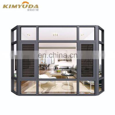 High Quality Electrophoretic Coating Double Glazed Tempered Glass Windows Aluminium Casement Window With Price List