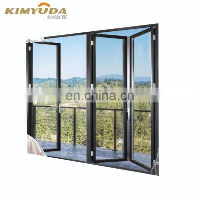indoor folding door supplier aluminium folding glass door for kitchen