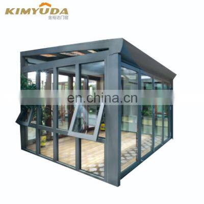 China foshan sunroom house for modern aluminum glass house with high quality and factory wholesale price