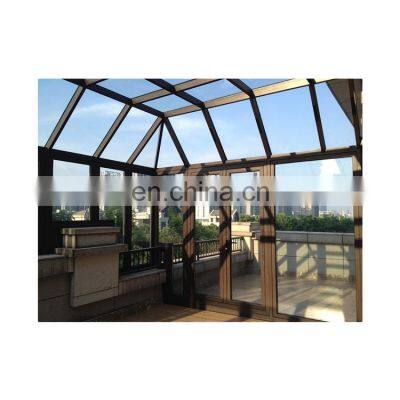Free Standing Sun Rooms Customized Triangle Roof Aluminum Frame Sunroom