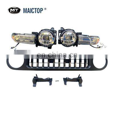 MAICTOP car accessories led headlight front bumper for fj cruiser 2007-2015 headlight car grills