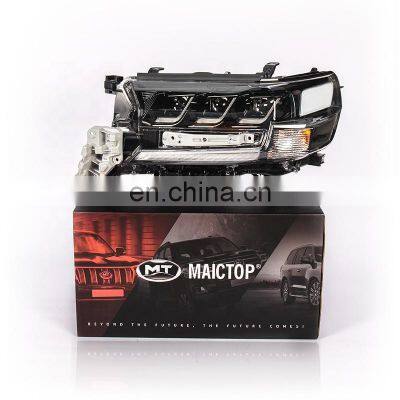 MAICTOP car accessories newest design High performance led 3 lens headlight for landcruiser fj200 2016-2021