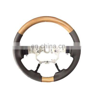 MAICTOP car accessories car steering wheel beige black wooden pattern Carbon fiberfor landcruiser prado good quality fj150 2020