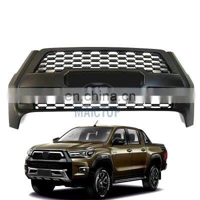 MAICTOP Auto Body Parts ABS Plastic Car Front Bumper Grille For HILUX Revo ROCCO Grill 2021