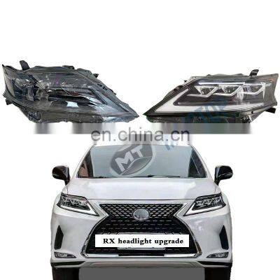 MAICTOP car auto parts LED head lamp facelift headlight for RX RX350 front head light 3 Lens new model