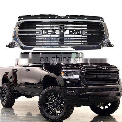 MAICTOP Car ABS Front Modified Chromed Grille Black Grill For RAM 1500 Big Horn 2019