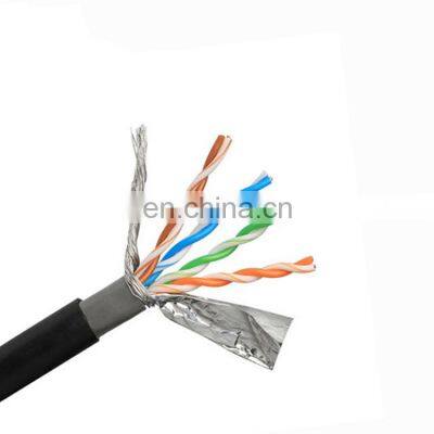 Free sample 4 pairs 23awg cat5 cable cat5e stp outdoor SFTP cat 5 cable for networking communication