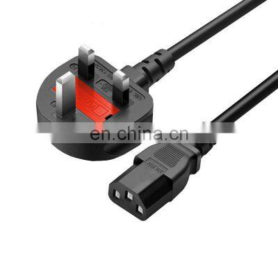 Wholesale power cord uk Ac electric extension power cords 240v with 3 plug in 15amp uk power cord