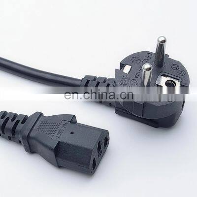 High quality power cord plug retractable extension 3 pin ac power cord cable eu computer power cord