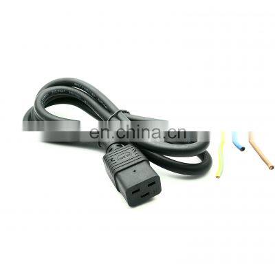 3M 10ft 14WG full copper C19 Stripped 15cm PDU Style Power Extension Cable AC Power Cord Cable