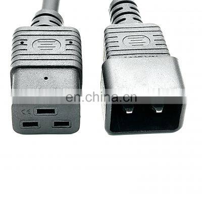 Wholesale 10A 3m 10ft 13WG full copper C19 to C20 PDU Style Computer Power Extension Cable AC Power Cord Cable