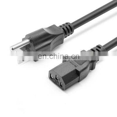 Factory Price 3 pin c13 american standard ac extension power cord