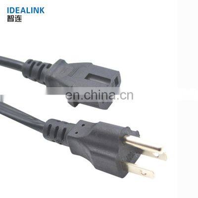 Factory price and good quality pvc USA standard power cord for computer
