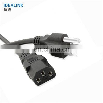 Copper Material Awg18 American Rounded Power Cord Cable Computer Monitor Power Cable