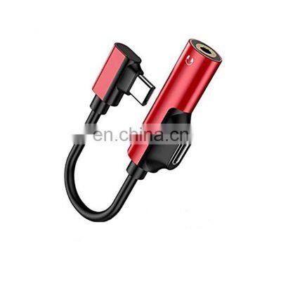 Hot Sale Mobile Phone Charging Calling 2 In 1 Type C 3.5mm Jack Earphone Adapter Cable