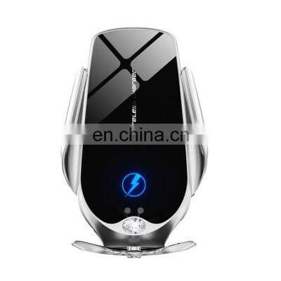 New Arrival 15W Auto Clamping V56 Car Charger Phone Holder Car Wireless Charger