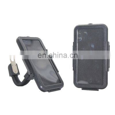 New Arrival Adjustable Motorcycle Rearview Mirror Mount Waterproof Case mobile Phone Holder with Sensitive Touch Screen