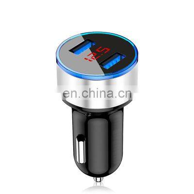 Hot Sale High Quality 5V 18W Dual USB Port Quick Fast Charging Usb Car Charger With Led Display