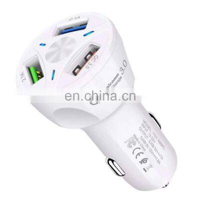 Hot Sale 5V 7A Q3.0 Car Charging Station 3 Ports Usb Fast Car Charger Universal Phone Charger