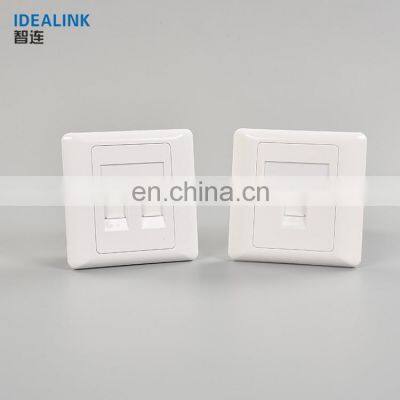 86 Type Standard RJ45 Face Plate White Network Keystone With Face Plate