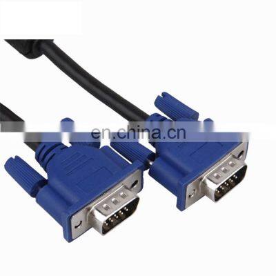 Guangzhou supplier custom vga cable 3+4 blue 15 20 50 meters male to male vga cable for PC Laptop TV projector