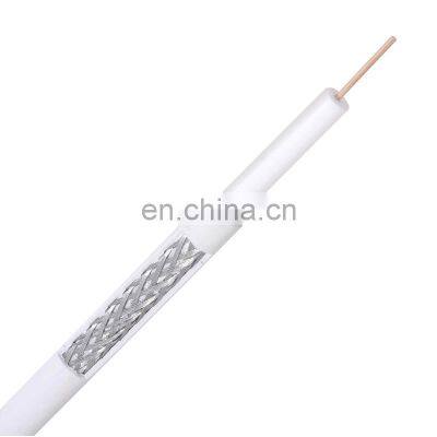 Double shielded PVC jacket CATV CCTV Foam PE coax cable RG6 RG6U Coaxcial cable