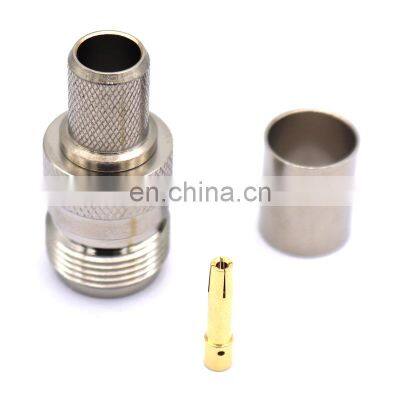 N Type Female Jack Crimp Connector for LMR400 KSR400 RG8 RG213 7D Coaxial Cable Connector